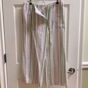 Talbots striped Capris Size 4.
